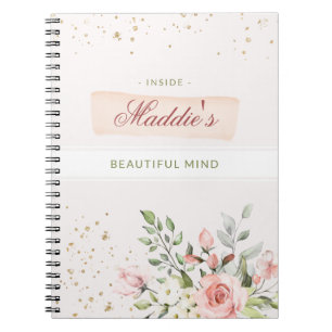 Caderno Espiral Inspiron Personal Diary Thoughts Chic Floral