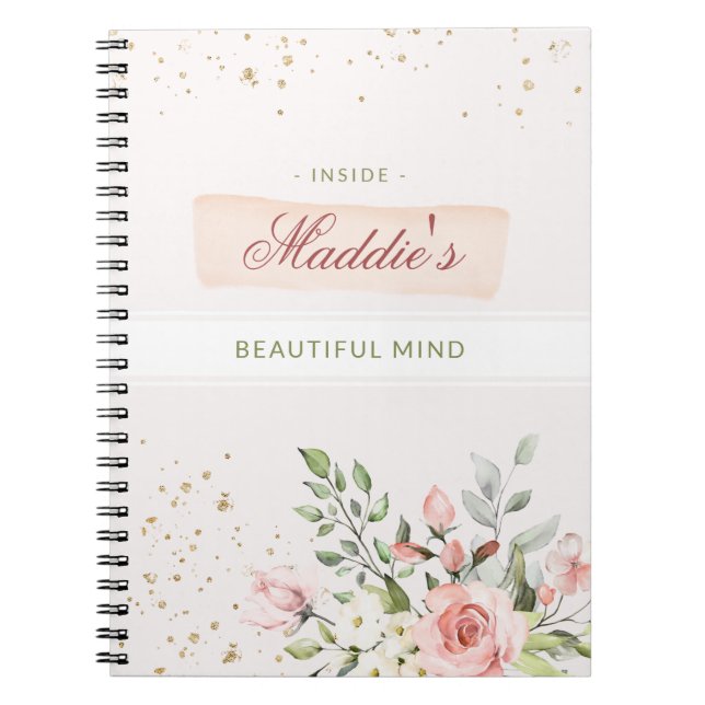 Caderno Espiral Inspiron Personal Diary Thoughts Chic Floral (Frente)