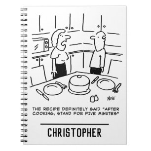 Caderno Espiral Instruções de Receita Seguidas Cozinhando numa Coz