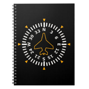 Caderno Espiral Instrumento de Voo de Compass de Aeronaves