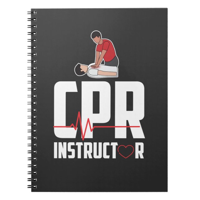 Caderno Espiral Instrutor CPR Certificado para Ambulância de Prime (Frente)