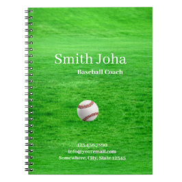 Caderno Espiral Instrutor de Beisebol Profissional