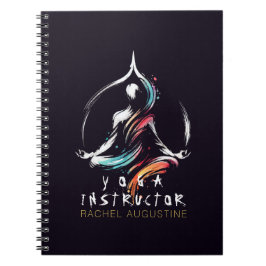 Caderno Espiral Instrutor de Meditação de Yoga Lotus Pose Bruske