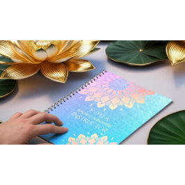 Caderno Espiral Instrutor de Meditação Yoga Rosa Gold Foil Mandala