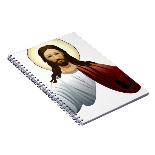 Caderno Espiral Inteligência Artificial Arte de Jesus com Saída de (Lado Direito)