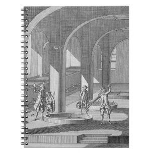 Caderno Espiral Interior de uma fábrica de sabão, ilustração p