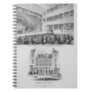 Caderno Espiral Interior do teatro pequeno, Haymarket em Londo