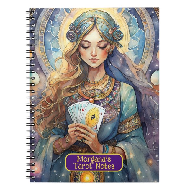 Caderno Espiral Interpretações de Cartomancy and Tarot Card (Frente)