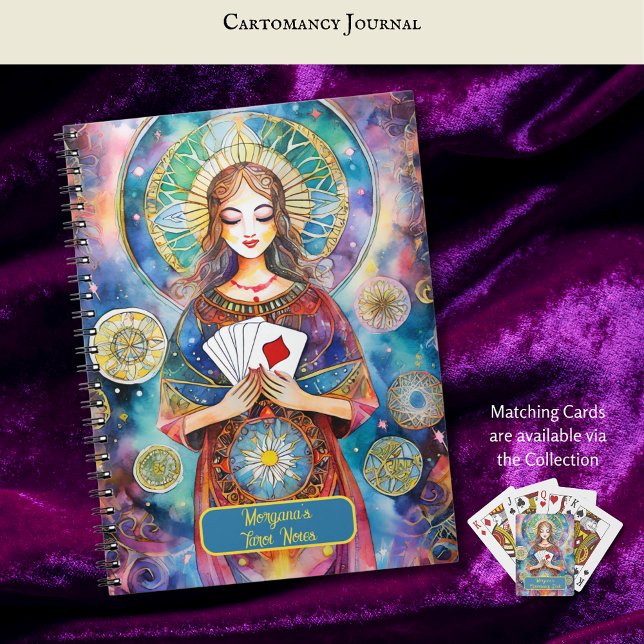 Caderno Espiral Interpretações de Cartomancy and Tarot Card (Criador carregado)