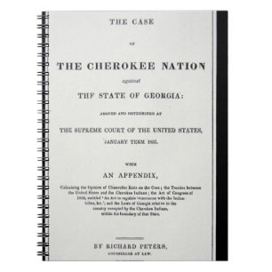 Caderno Espiral intervalo da Anti-remoção, pela nação Cherokee