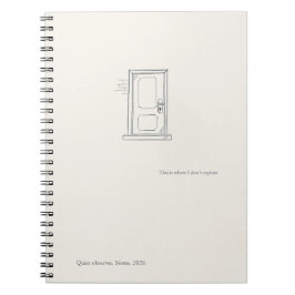 Caderno Espiral Introvert Quiet Solitude Closed Door Notebook