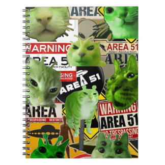 Caderno Espiral Invasão de gatos alienígenas: A área 51 felinos