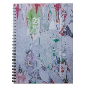 Caderno Espiral Inverno antigo poster parece cinza verde branca ve