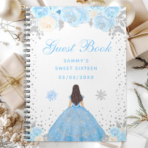 Caderno Espiral Inverno Azul Brunette Cabelo Princesa Doze Anos