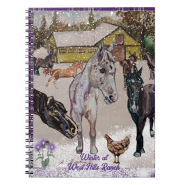 Caderno Espiral inverno na fazenda das colinas ocidentais