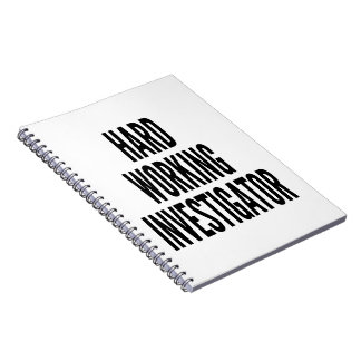Caderno Espiral Investigador de Trabalho de duro