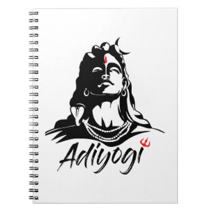 Caderno Espiral Iogue Shiva Mahadev Aum de Adiyogi ou de Adhi