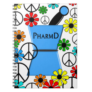Caderno Espiral iPhone de PharmD e exemplo dos eletrônicos
