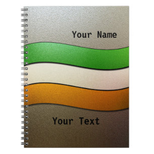 Caderno Espiral Ireland Flag Colors-Chrome, por Shirley Taylor