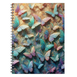 Caderno Espiral Iridescent Butterfly Garden