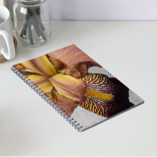 Caderno Espiral Íris Floral Barbada Amarela e Violeta