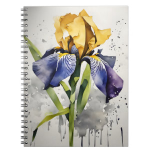 Caderno Espiral Íris - Flores aquarela