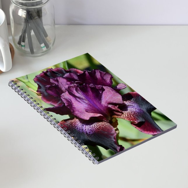 Caderno Espiral Íris Violeta Profunda Floral (In Situ)