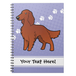 Caderno Espiral Irlandês dos desenhos animados/inglês/setter de