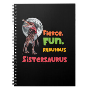 Caderno Espiral Irmãs Saurus Esquadrão de Dinossauros Irmãs Combin
