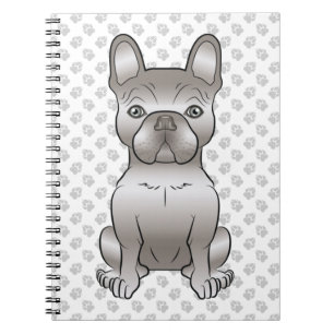 Caderno Espiral Isabella French Bulldog / Frenchie Cute Dog & Paws
