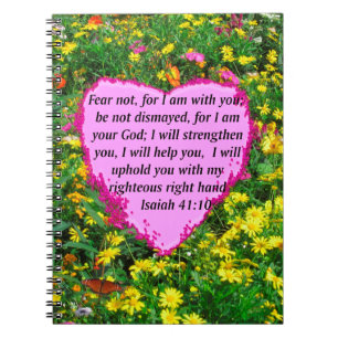 CADERNO ESPIRAL ISAIAH 41:10 WILDFLOWER PHOTO DESIGN