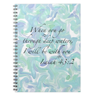 Caderno Espiral Isaiah 43:2 Quando você for... Notebook espiral