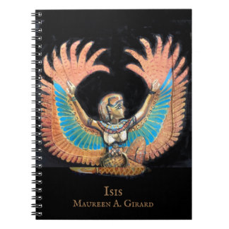 Caderno Espiral Isis egípcio Deusa Wings Maureen Girard