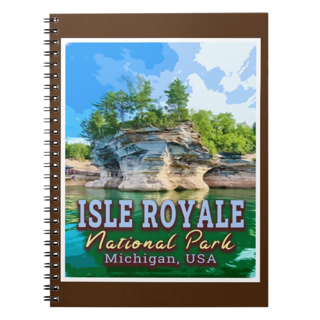 CADERNO ESPIRAL ISLE ROYALE NATIONAL PARK - ESTADOS UNIDOS MICHIGA (Frente)
