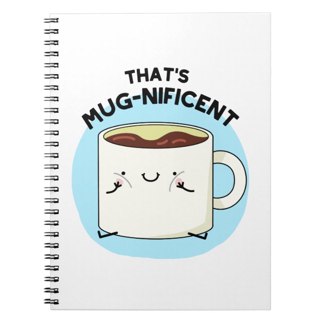 Caderno Espiral Isso é Caneca de Café Engraçada Mugnificente Troca (Frente)