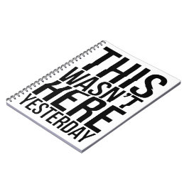 Caderno Espiral Isto não estava aqui ontem - falha na realidade