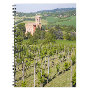 Caderno Espiral Itália, Bolonha, Vista através da Vinha para Chies