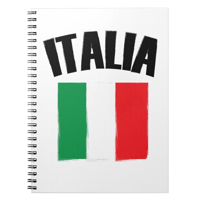 Caderno Espiral Italia Flag Itália (Frente)