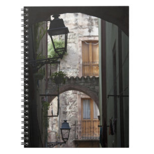 Caderno Espiral Itália, Sardenha, Bosa. Detalhe da rua.