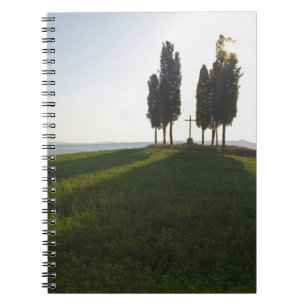 Caderno Espiral Itália, Toscana, Ciprestes na Toscana com