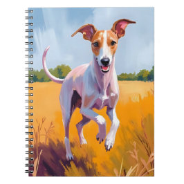 Caderno Espiral Italian Greyhound Dog Painting Pet