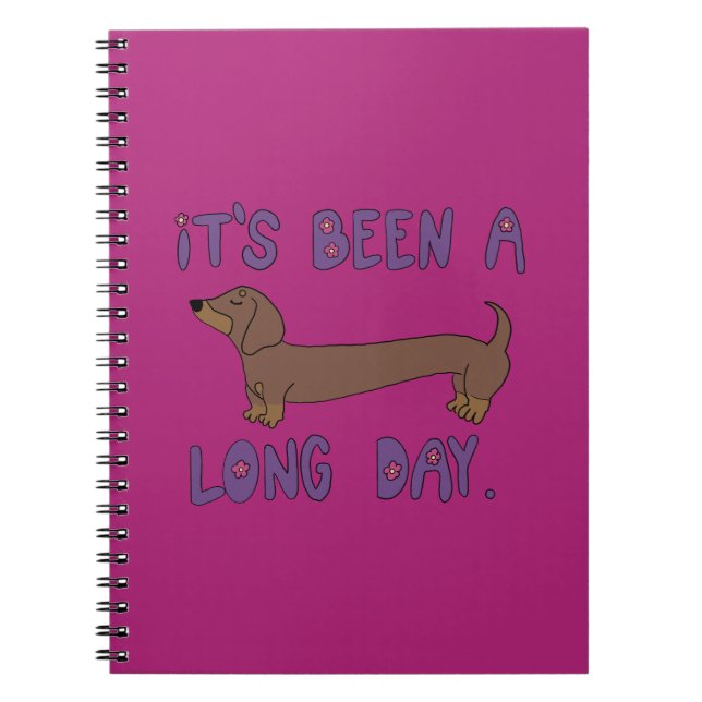 CADERNO ESPIRAL IT'S BEEN A LONG DAY DACHSHUND NOTEBOOK (Frente)