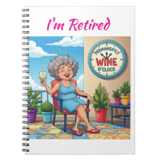 Caderno Espiral It's Wine O'Clock