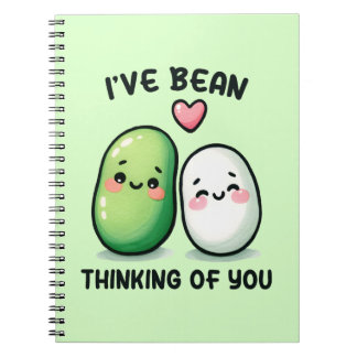 Caderno Espiral I've Bean Thinking of You Cute Kawaii