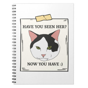 Caderno Espiral Já Viste Gato Agora Que Querias Pet?