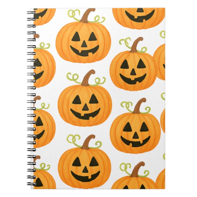 Caderno Espiral Jack-o'-Lantern Pattern (Frente)