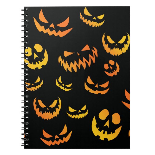 Caderno Espiral Jack O Lanterna Cabeça de Bomba (Frente)