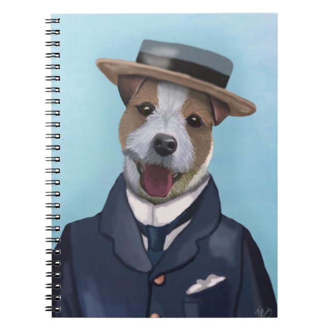 Caderno Espiral Jack Russell em Boater (Frente)