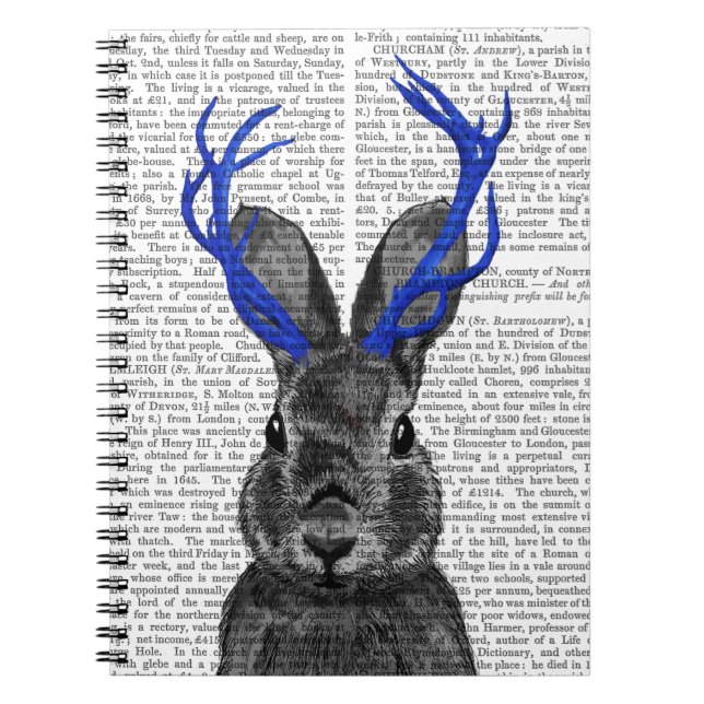Caderno Espiral Jackalope com os Blue Antlers (Frente)