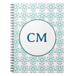 Caderno Espiral Jade e Blue Swirls